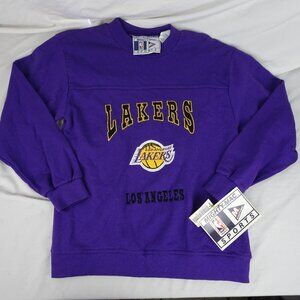 Vintage 90s Mighty Mac Youth Kids NBA Los Angeles Lakers Sweatshirt Size L16/18